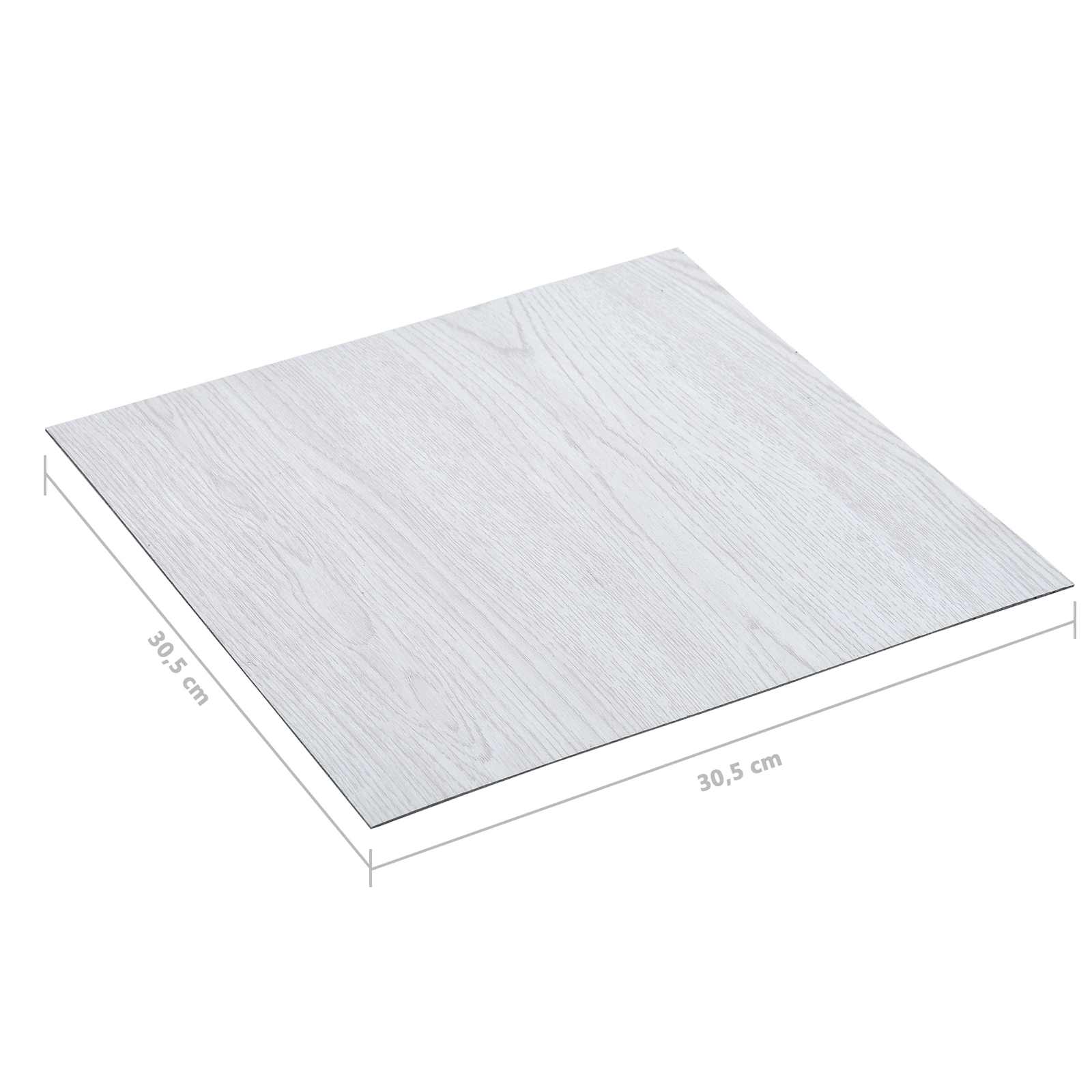 vidaXL Deski podłogowe 5,11 m² 55 pcs PVC Drewno Białe