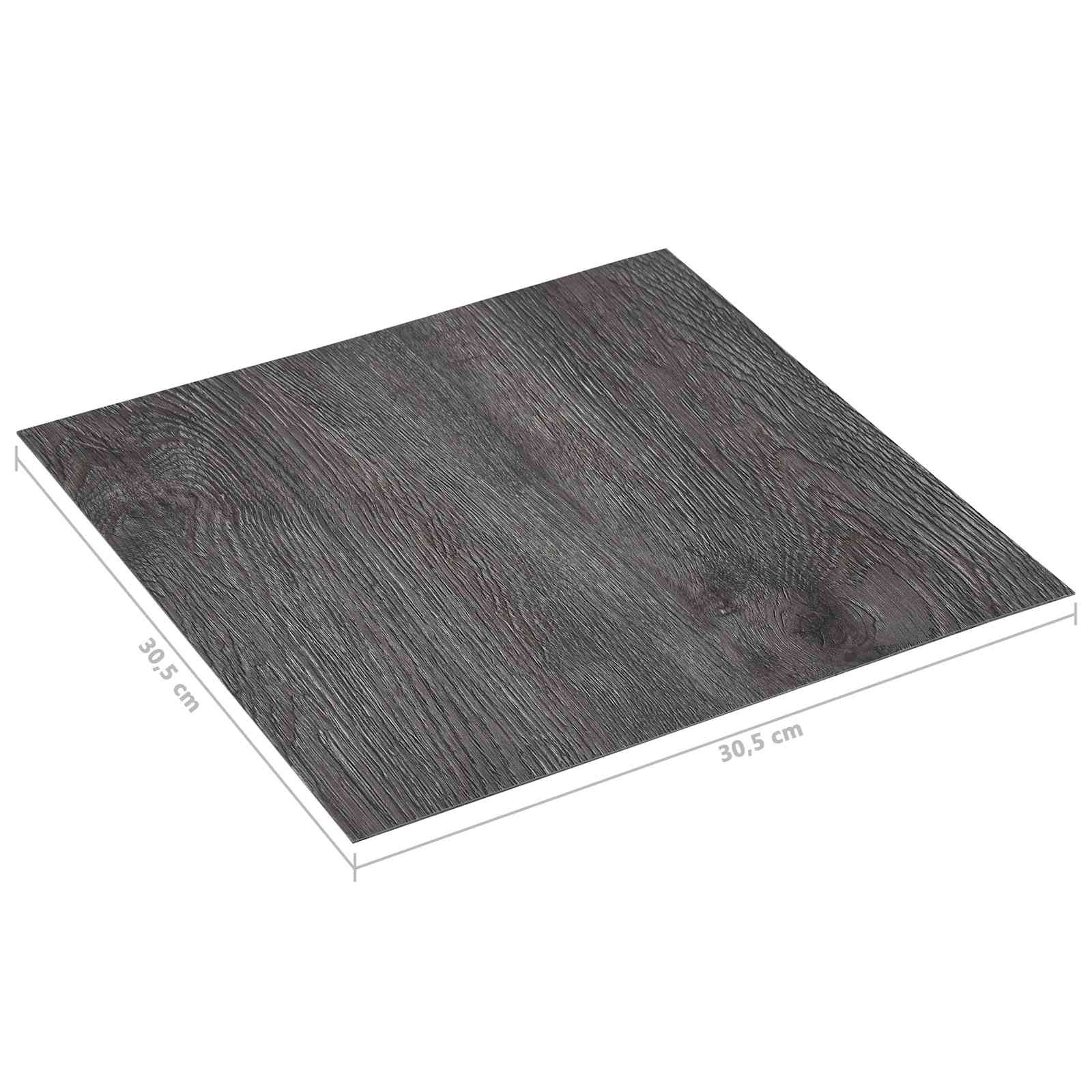 vidaXL Deski podłogowe 5,11 m² 55 pcs PVC Czarny i szary