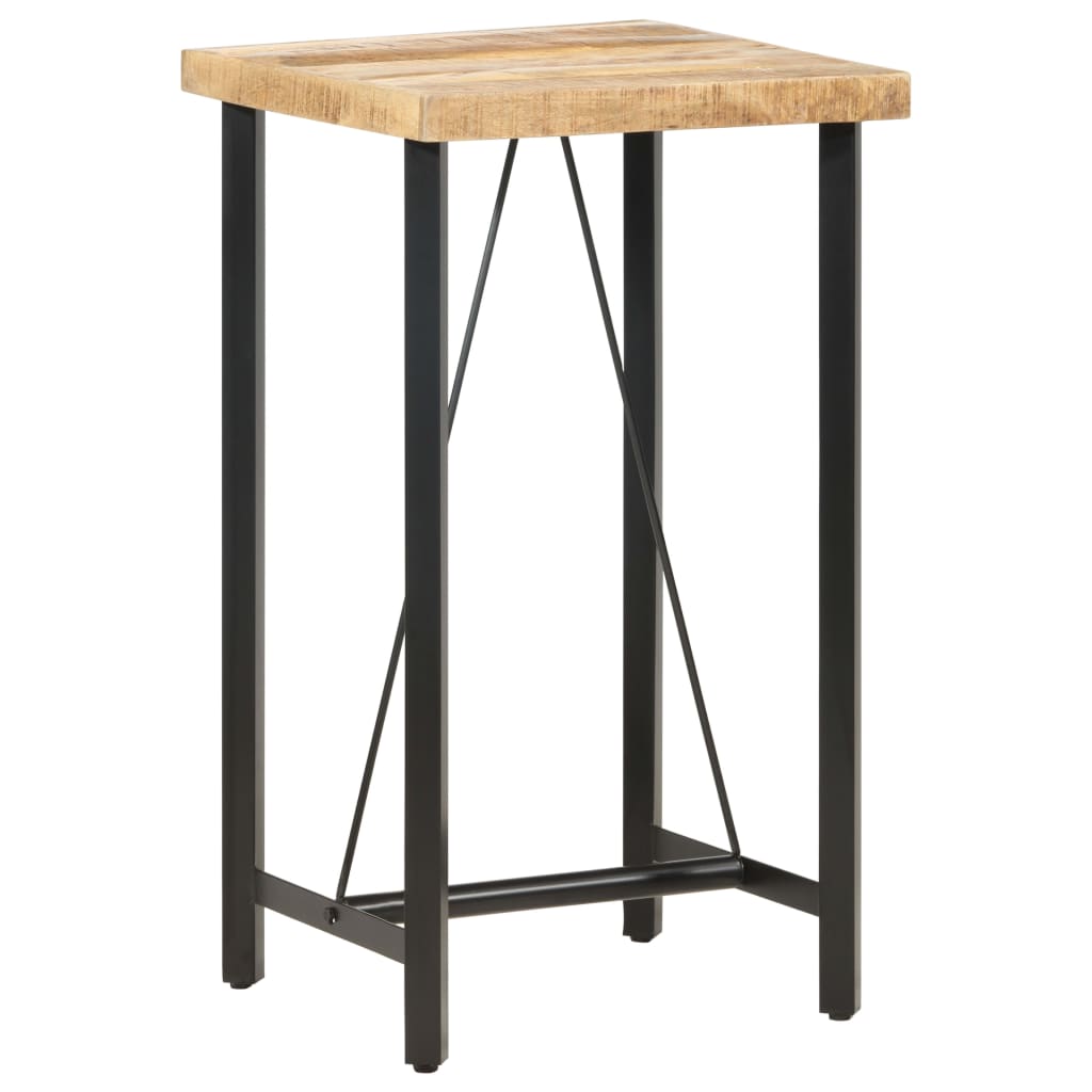 vidaXL Stolik barowy, 60x60x107 cm, surowe drewno mango