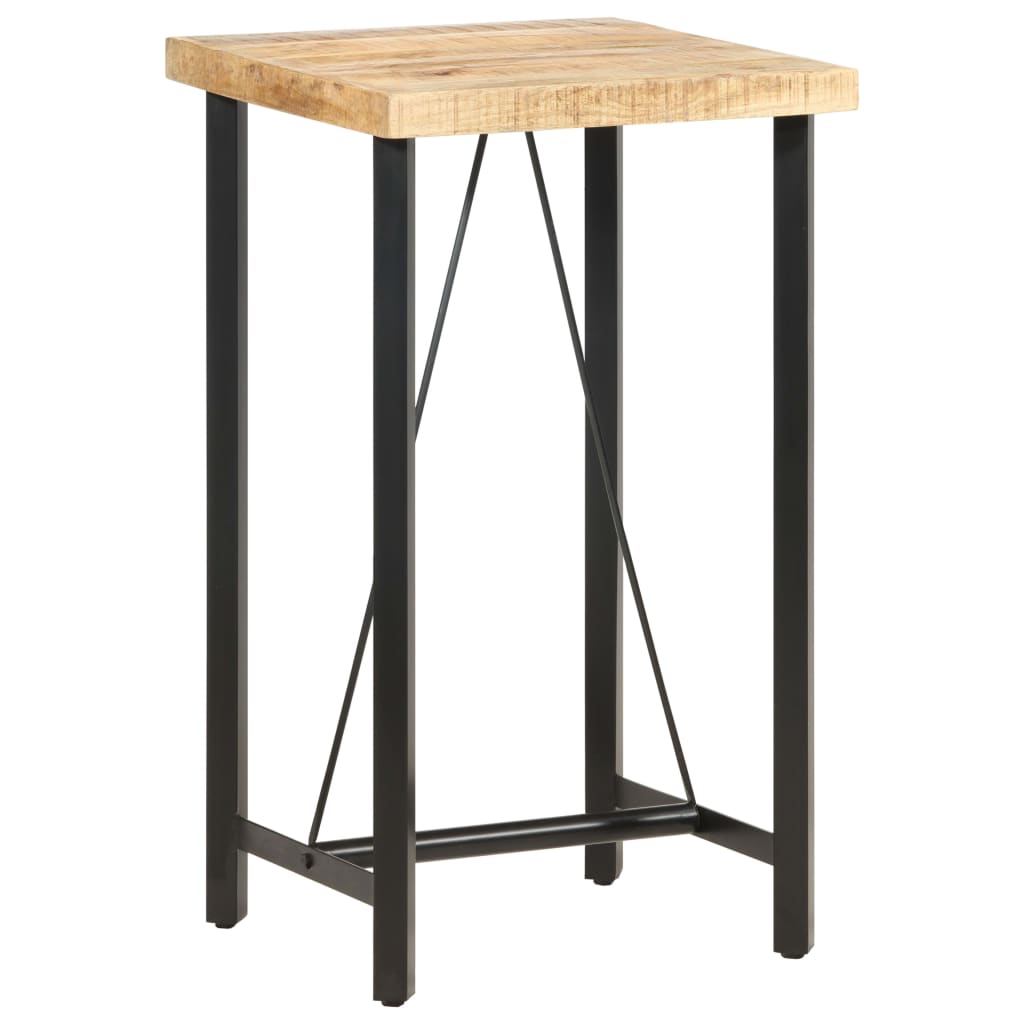 vidaXL Stolik barowy, 60x60x107 cm, surowe drewno mango