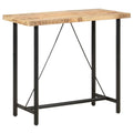 vidaXL Stolik barowy, 120x58x107 cm, surowe drewno mango