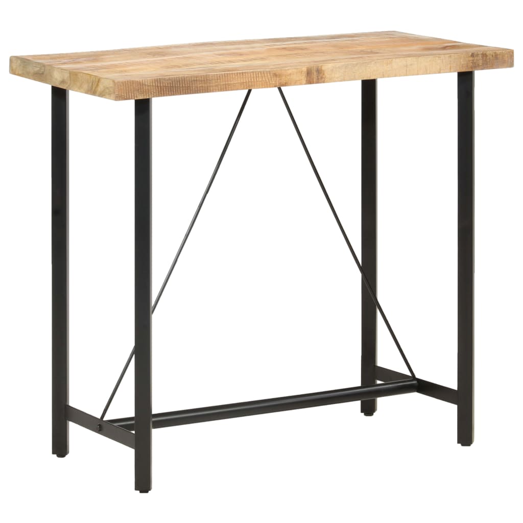 vidaXL Stolik barowy, 120x58x107 cm, surowe drewno mango