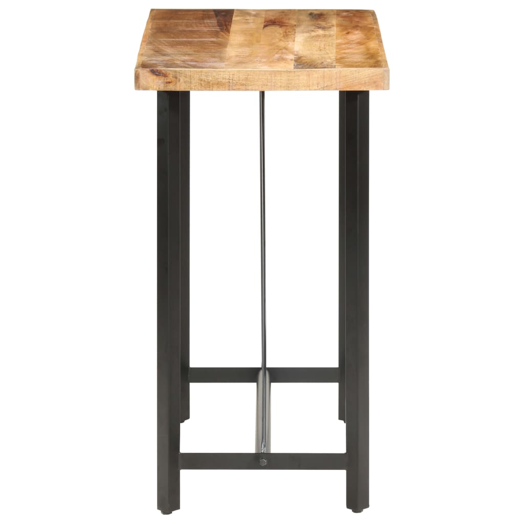 vidaXL Stolik barowy, 120x58x107 cm, surowe drewno mango