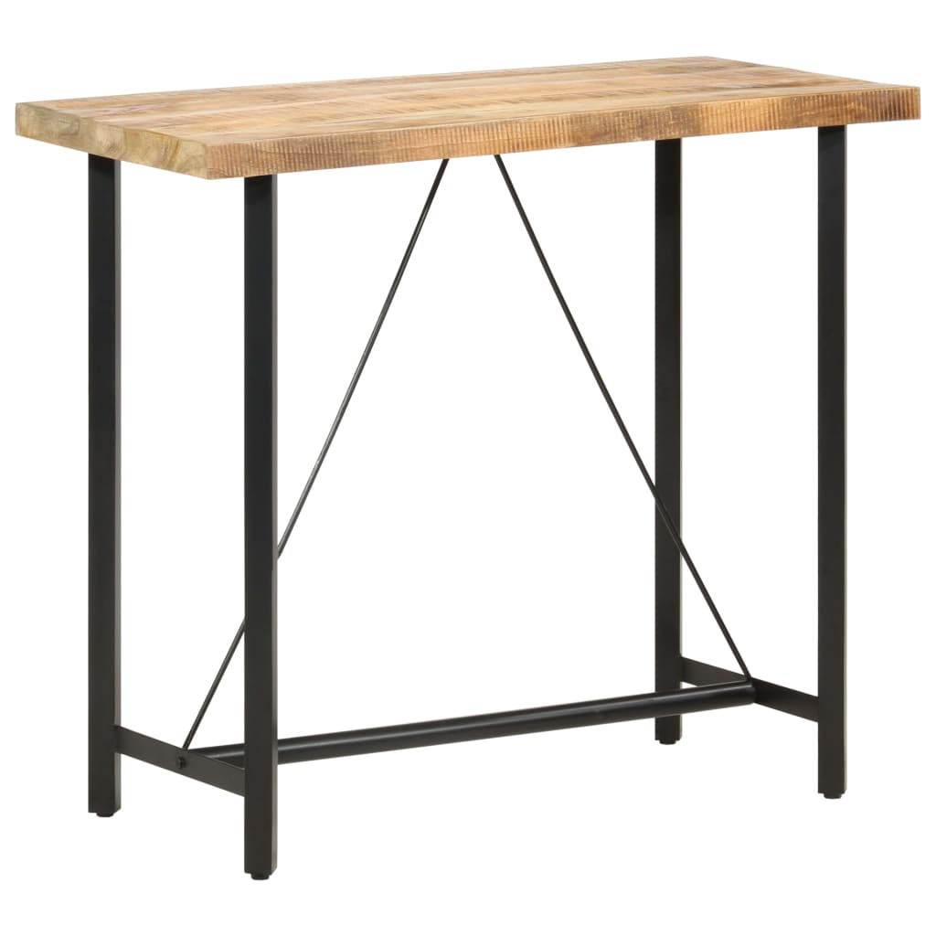 vidaXL Stolik barowy, 120x58x107 cm, surowe drewno mango