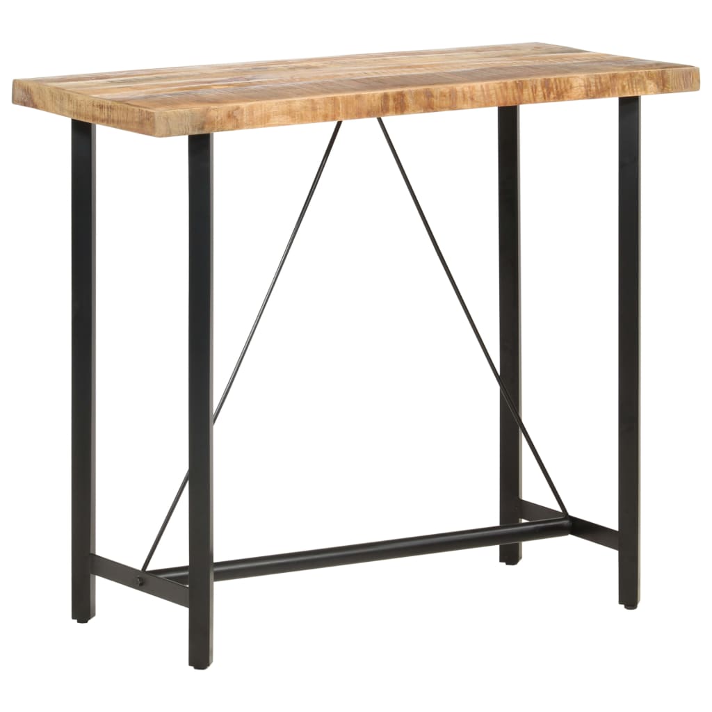 vidaXL Stolik barowy, 120x58x107 cm, surowe drewno mango