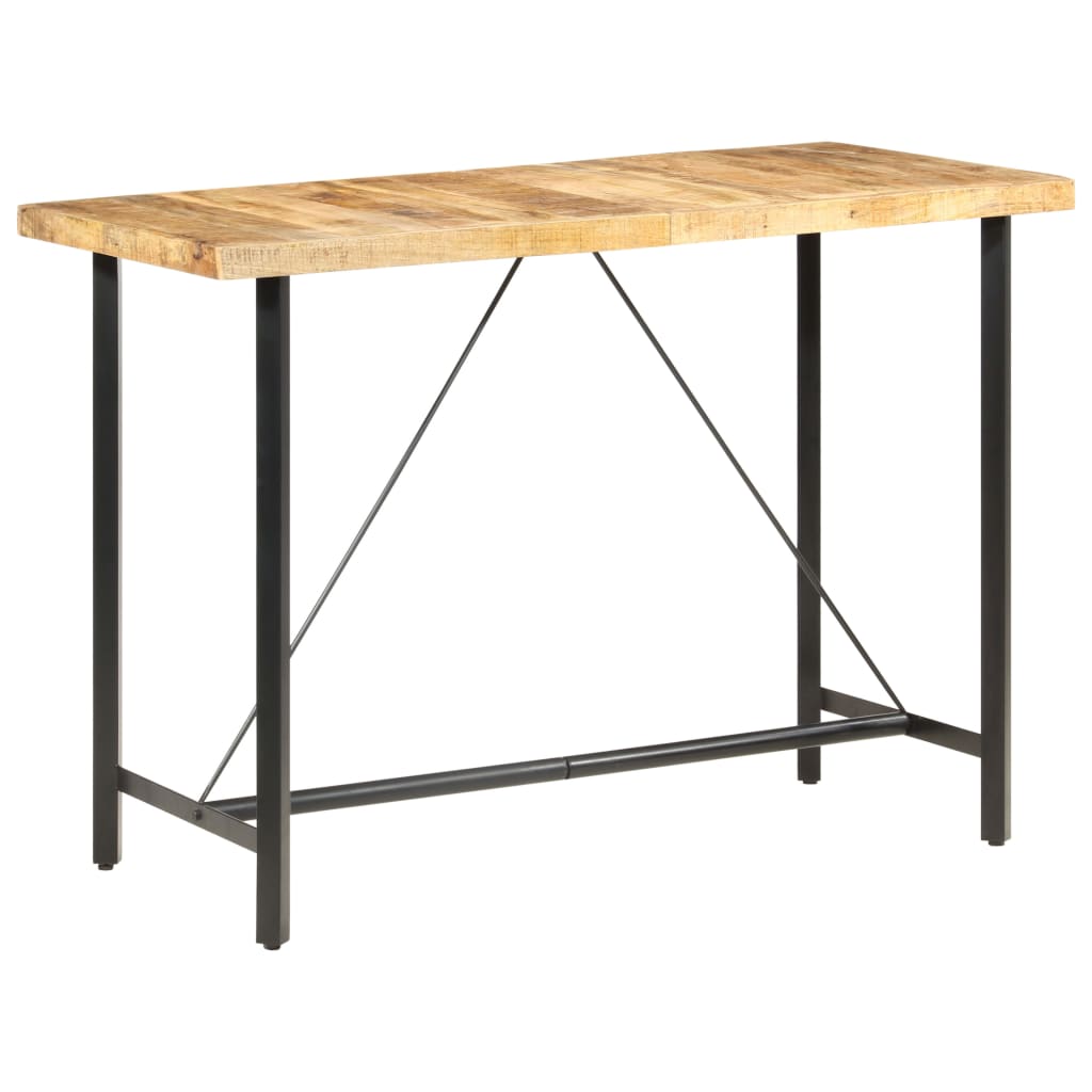 vidaXL Stolik barowy, 150x70x107 cm, surowe drewno mango