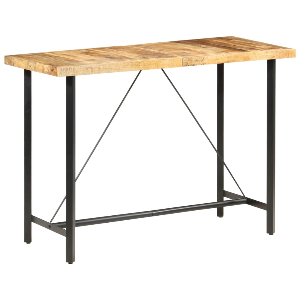 vidaXL Stolik barowy, 150x70x107 cm, surowe drewno mango