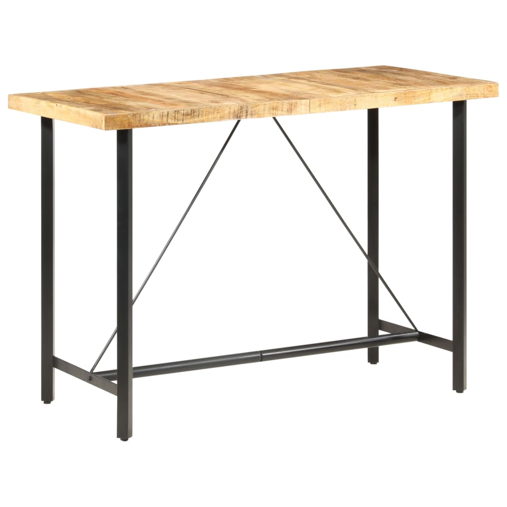 vidaXL Stolik barowy, 150x70x107 cm, surowe drewno mango