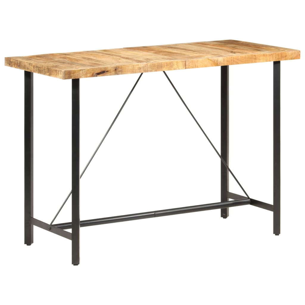 vidaXL Stolik barowy, 150x70x107 cm, surowe drewno mango