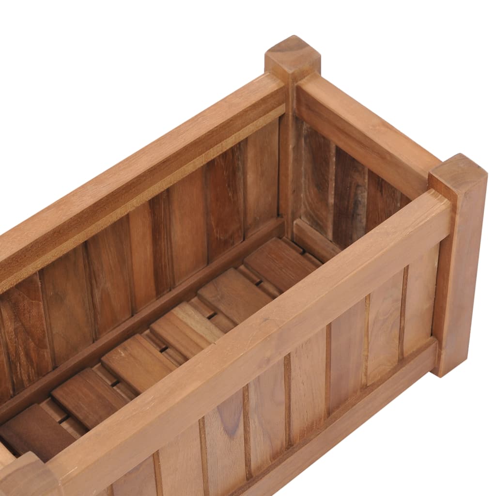 vidaXL Podwyższona donica 50x25x25 cm, lite drewno tekowe