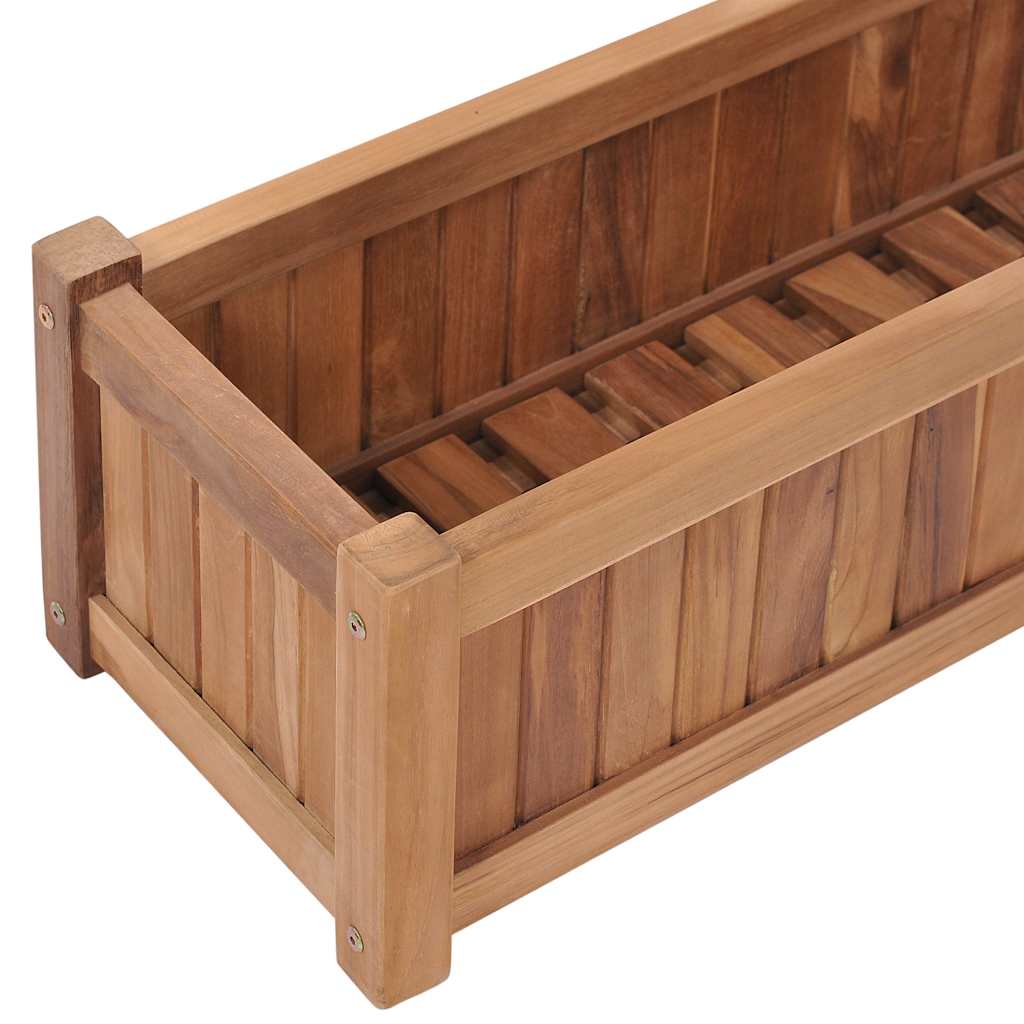 vidaXL Podwyższona donica 100x30x25 cm, lite drewno tekowe