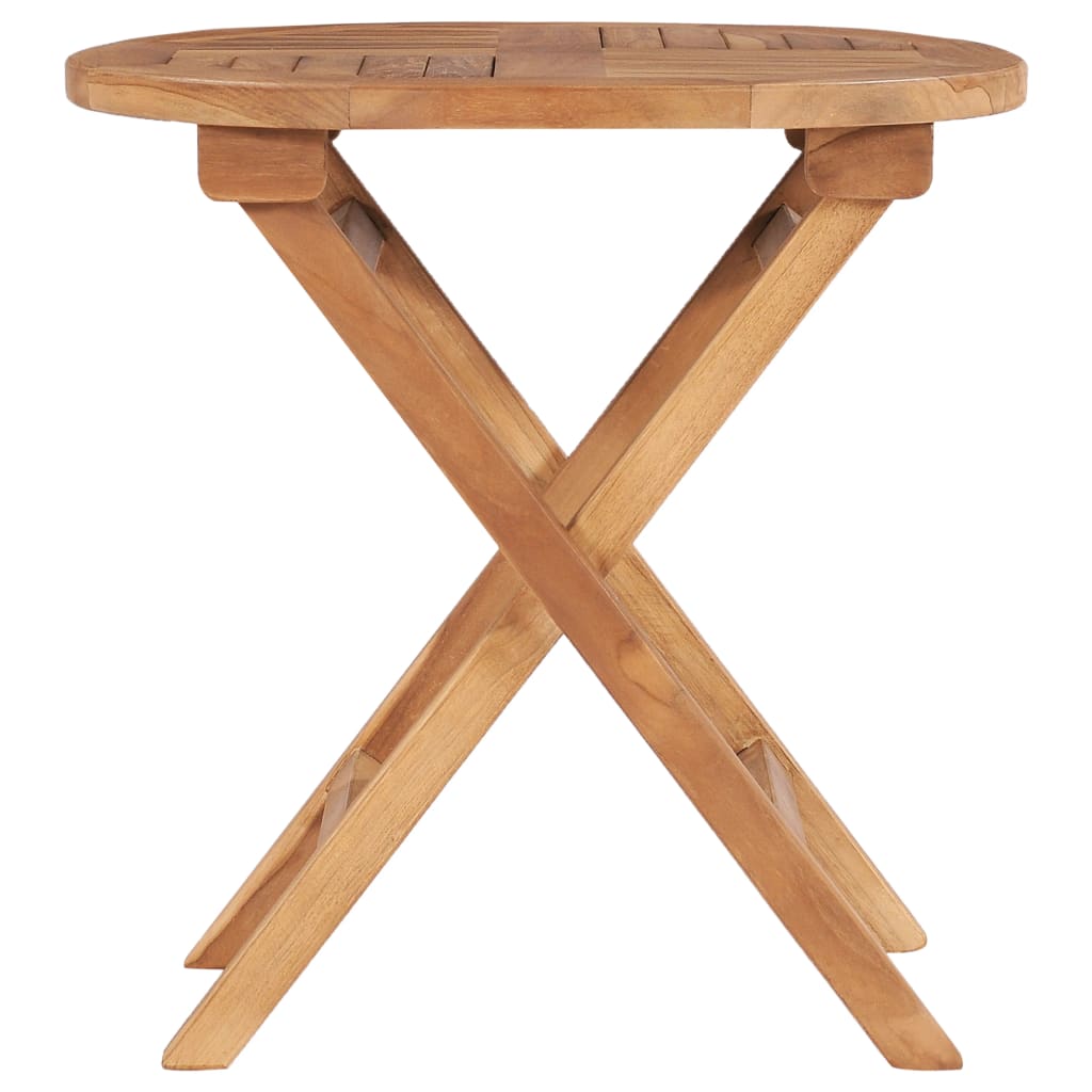 vidaXL Składany stolik ogrodowy, 45 cm, lite drewno tekowe