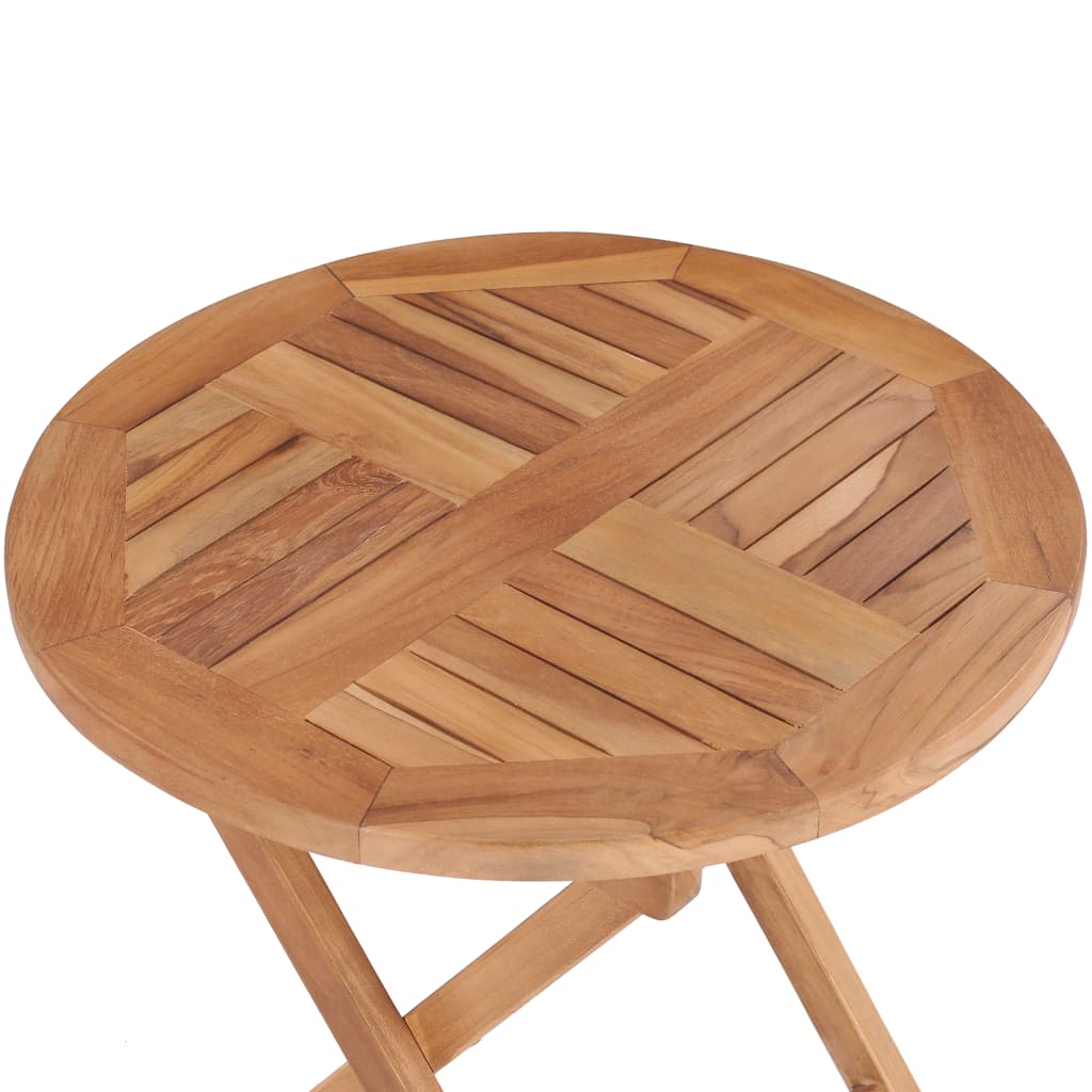 vidaXL Składany stolik ogrodowy, 45 cm, lite drewno tekowe