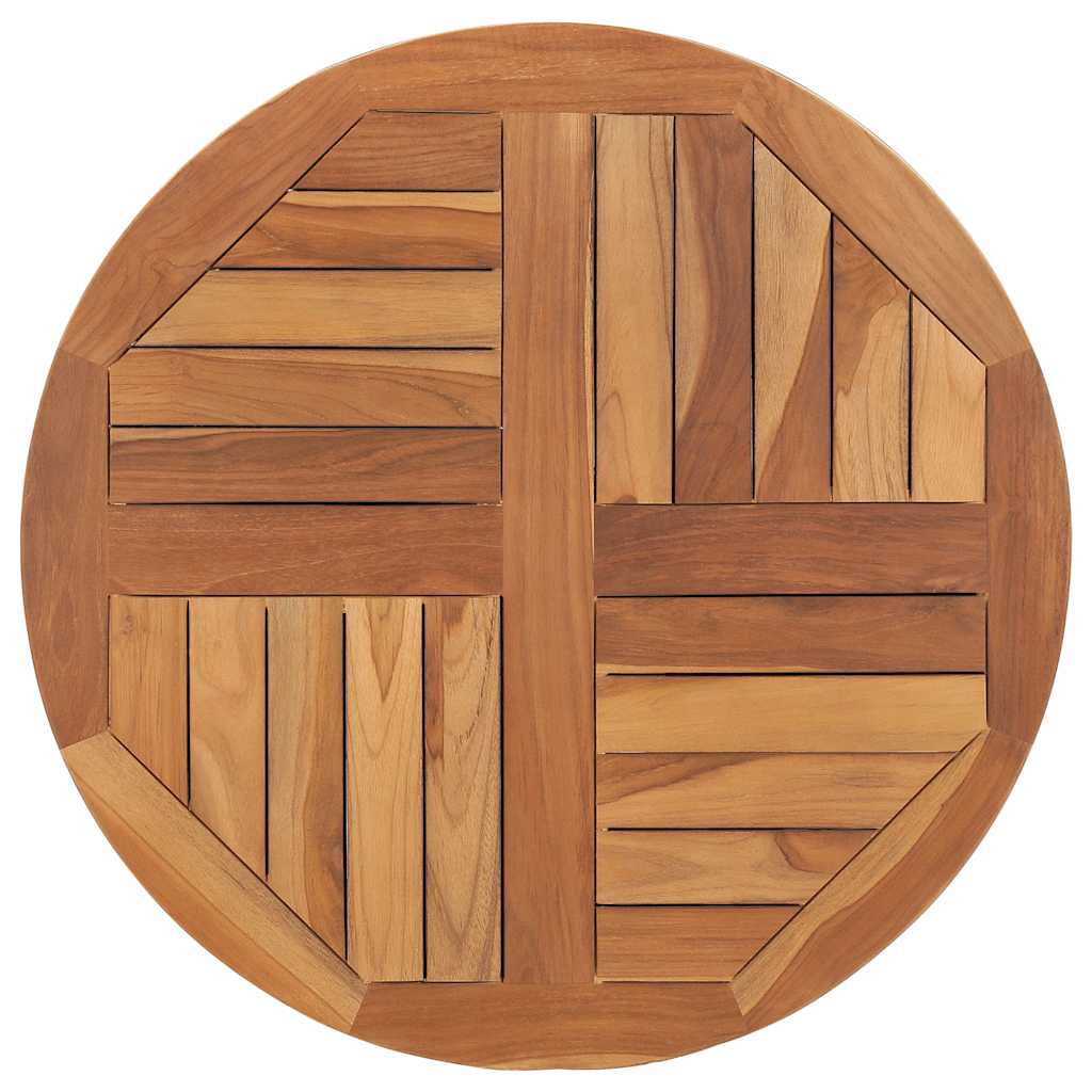 vidaXL Blat stołu, lite drewno tekowe, okrągły, 2,5 cm, 70 cm