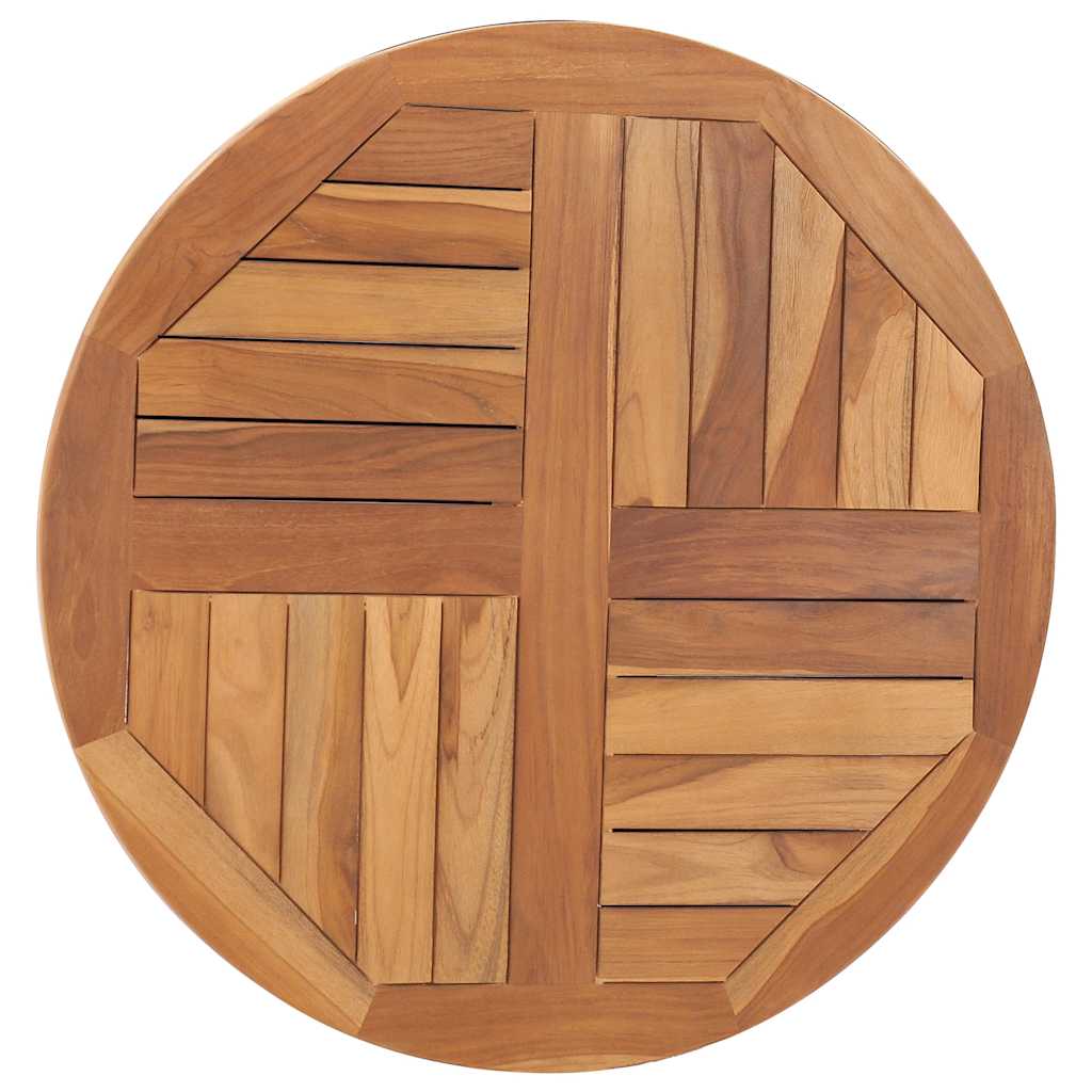 vidaXL Blat stołu, lite drewno tekowe, okrągły, 2,5 cm, 70 cm
