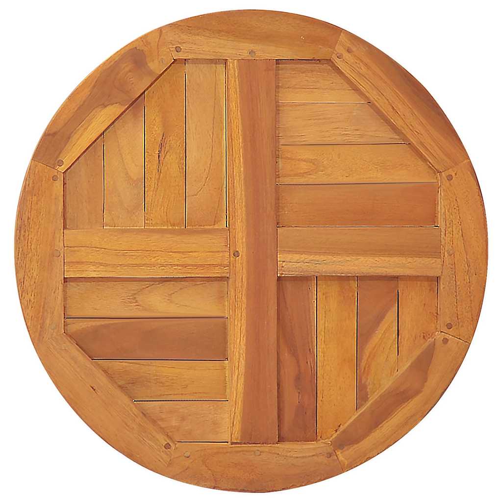vidaXL Blat stołu, lite drewno tekowe, okrągły, 2,5 cm, 70 cm