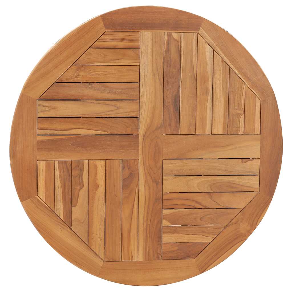 vidaXL Blat stołu, lite drewno tekowe, okrągły, 2,5 cm, 80 cm