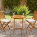 vidaXL Blat stołu, lite drewno tekowe, okrągły, 2,5 cm, 80 cm