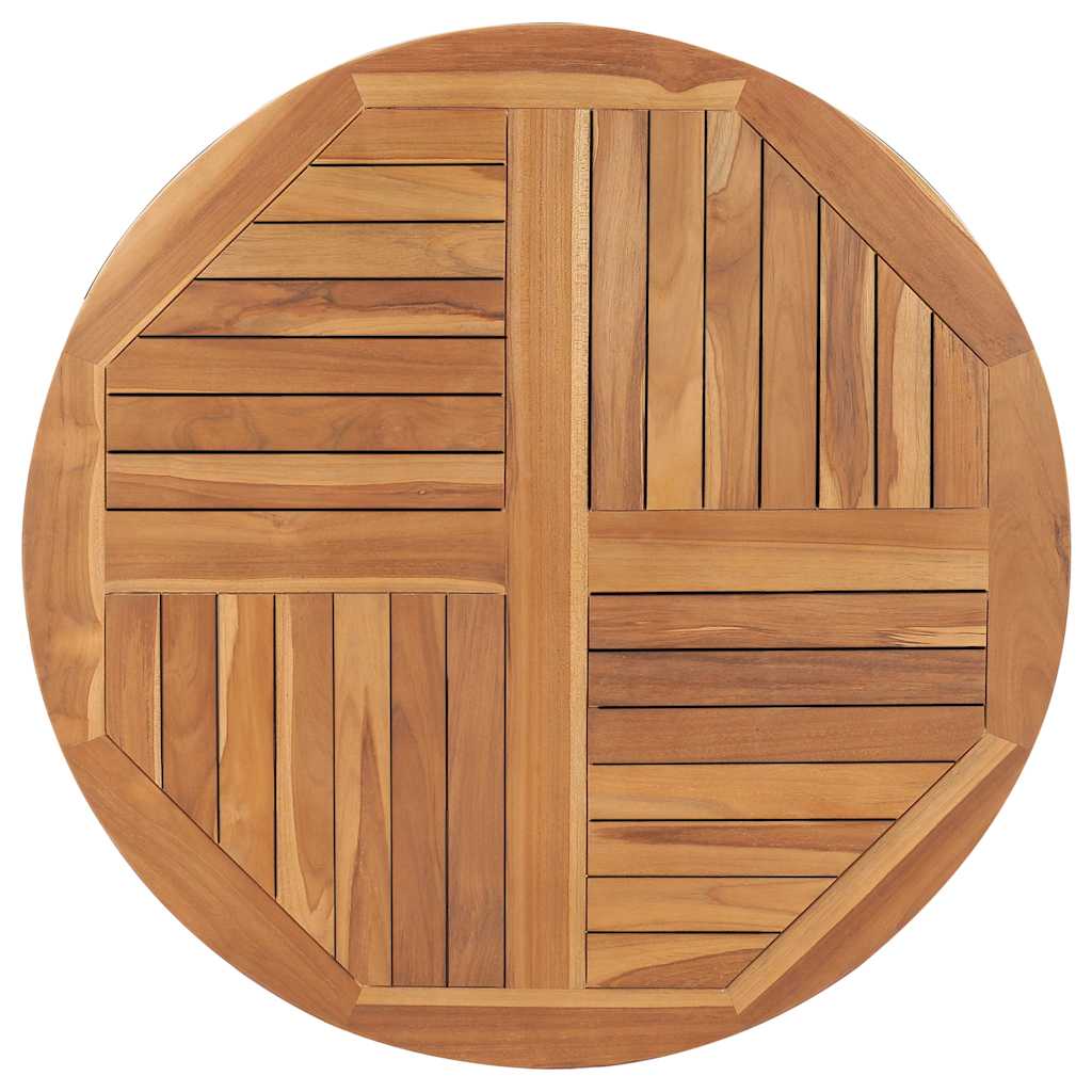 vidaXL Blat stołu, lite drewno tekowe, okrągły, 2,5 cm, 90 cm