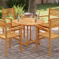vidaXL Blat stołu, lite drewno tekowe, okrągły, 2,5 cm, 90 cm