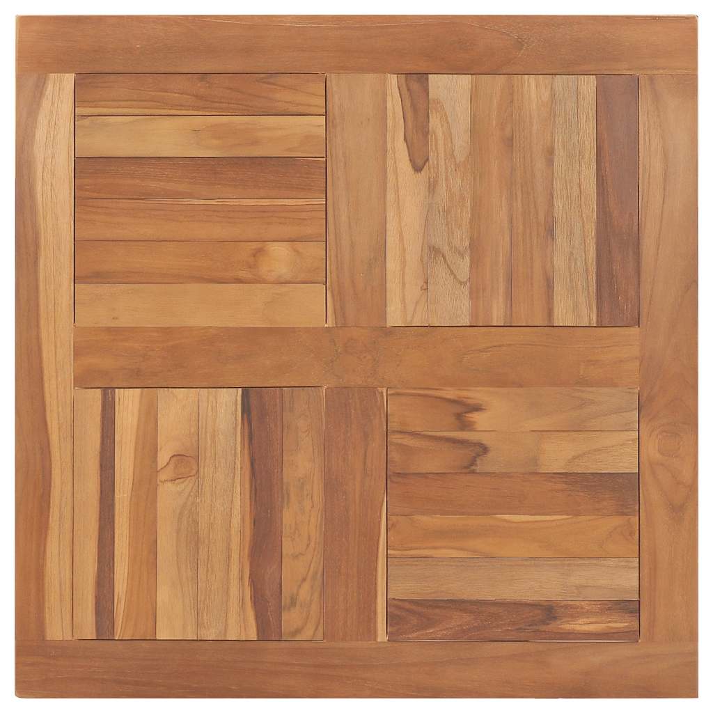 vidaXL Blat stołu, lite drewno tekowe, kwadratowy, 80x80x2,5 cm