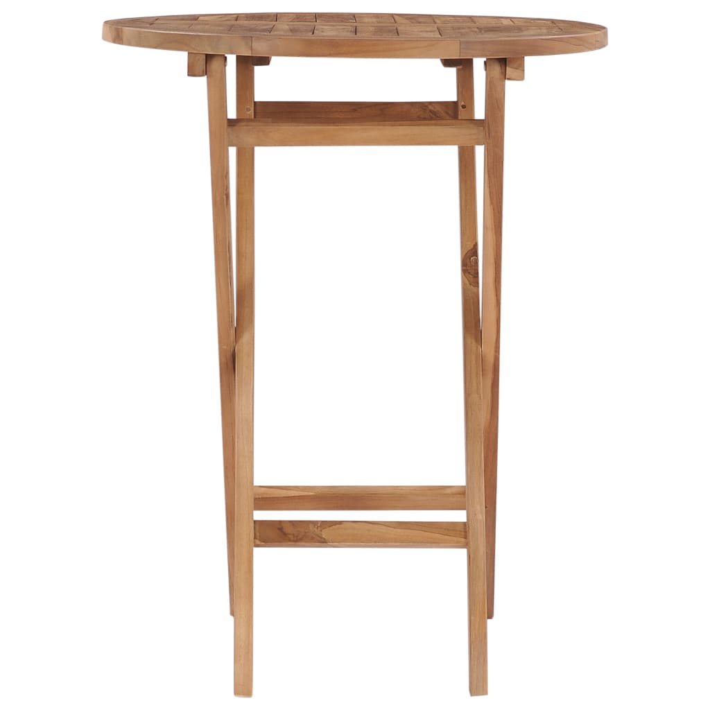 vidaXL Składany stół ogrodowy, 60 cm, lite drewno tekowe