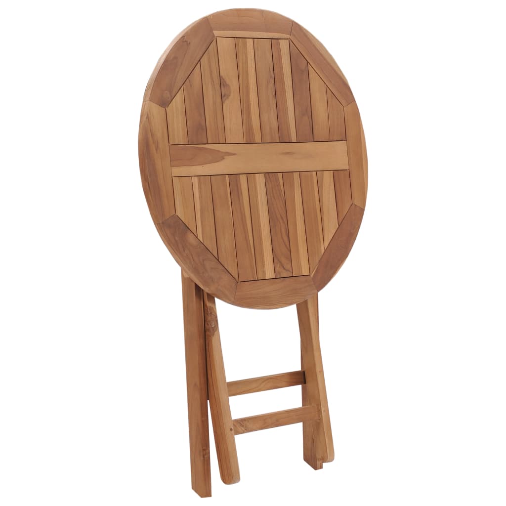 vidaXL Składany stół ogrodowy, 60 cm, lite drewno tekowe