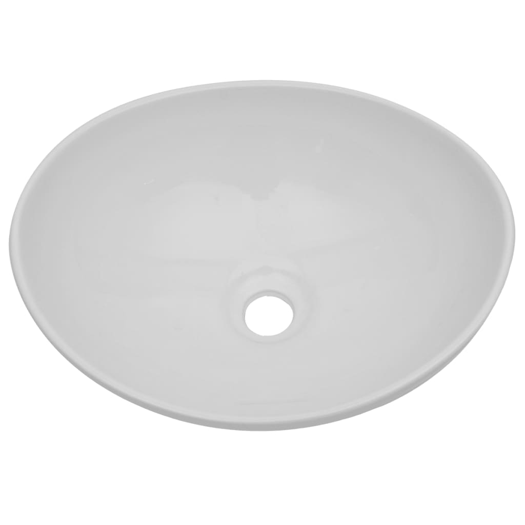 vidaXL Dwuczęściowy zestaw mebli do łazienki, ceramiczny, dębowy