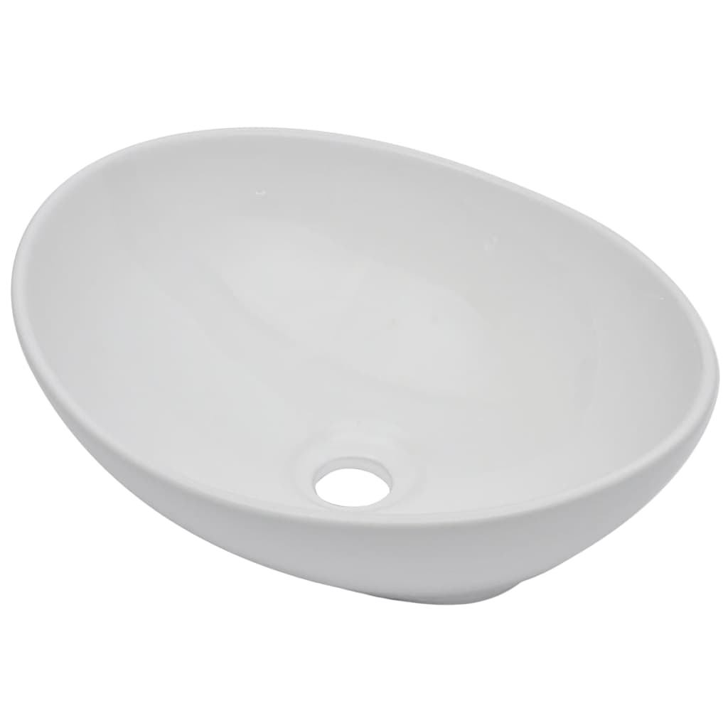 vidaXL Dwuczęściowy zestaw mebli do łazienki, ceramiczny, dębowy