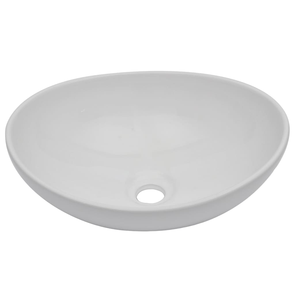 vidaXL Dwuczęściowy zestaw mebli do łazienki, ceramiczny, szary