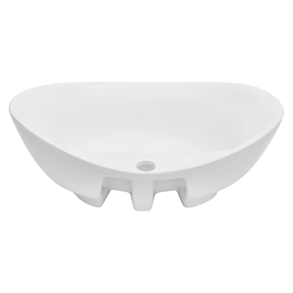 vidaXL Dwuczęściowy zestaw mebli do łazienki, ceramiczny, szary
