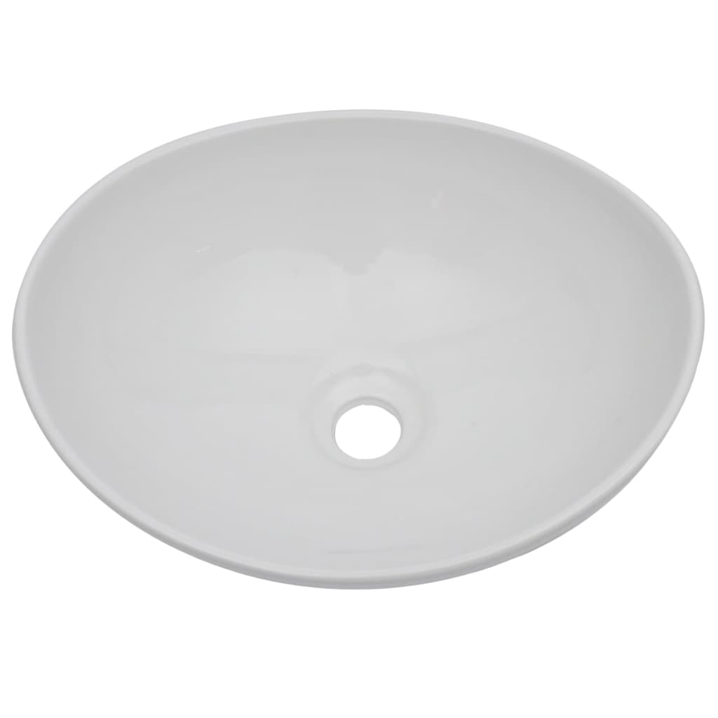 vidaXL Dwuczęściowy zestaw mebli do łazienki, ceramiczny, czarny