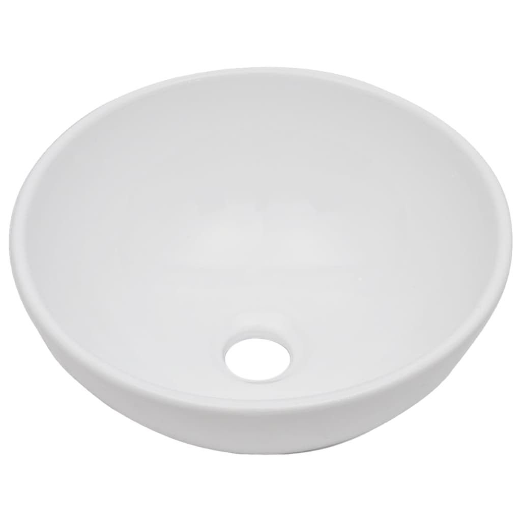 vidaXL Dwuczęściowy zestaw mebli do łazienki, ceramiczny, czarny