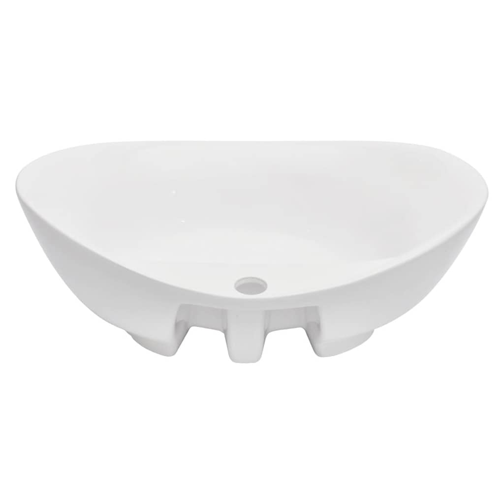 vidaXL Dwuczęściowy zestaw mebli do łazienki, ceramiczny, czarny