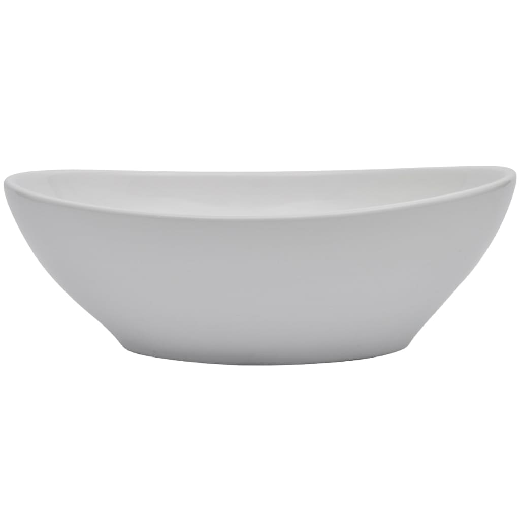 vidaXL Dwuczęściowy zestaw mebli do łazienki, ceramiczny, biały