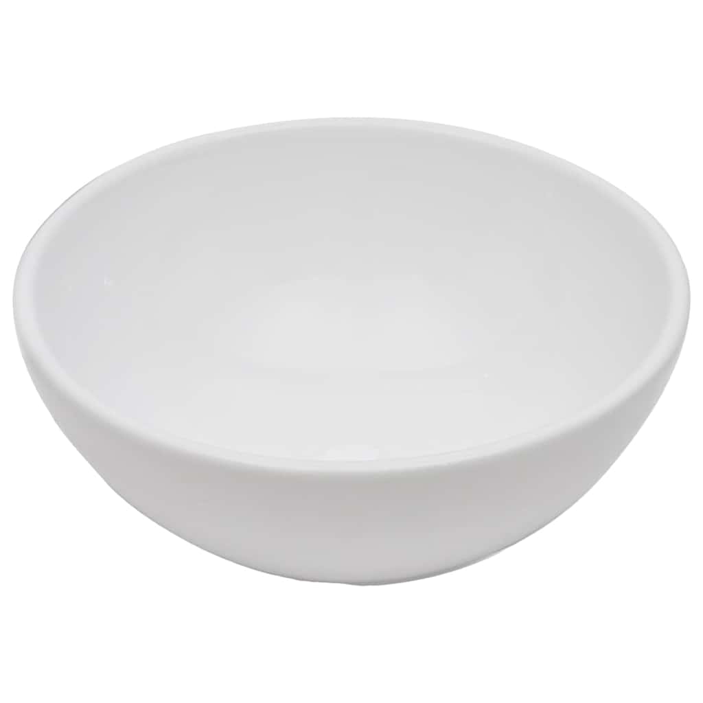 vidaXL Dwuczęściowy zestaw mebli do łazienki, ceramiczny, biały