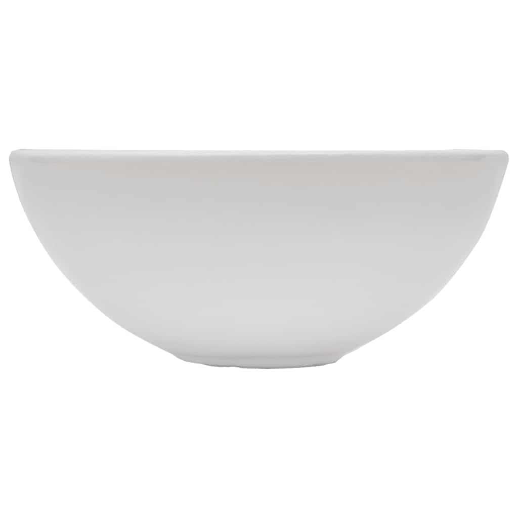 vidaXL Dwuczęściowy zestaw mebli do łazienki, ceramiczny, biały