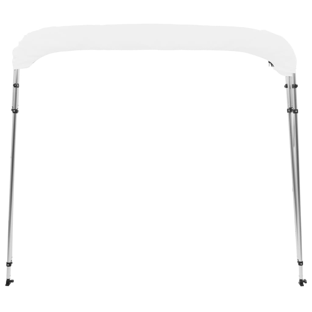 vidaXL Bimini, daszek do łodzi, 4 pałąki, biały, 243x210x137 cm