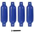 vidaXL Odbojnice do łodzi, 4 szt., niebieskie, 41x11,5 cm, PVC