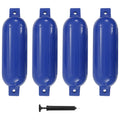 vidaXL Odbojnice do łodzi, 4 szt., niebieskie, 51x14 cm, PVC