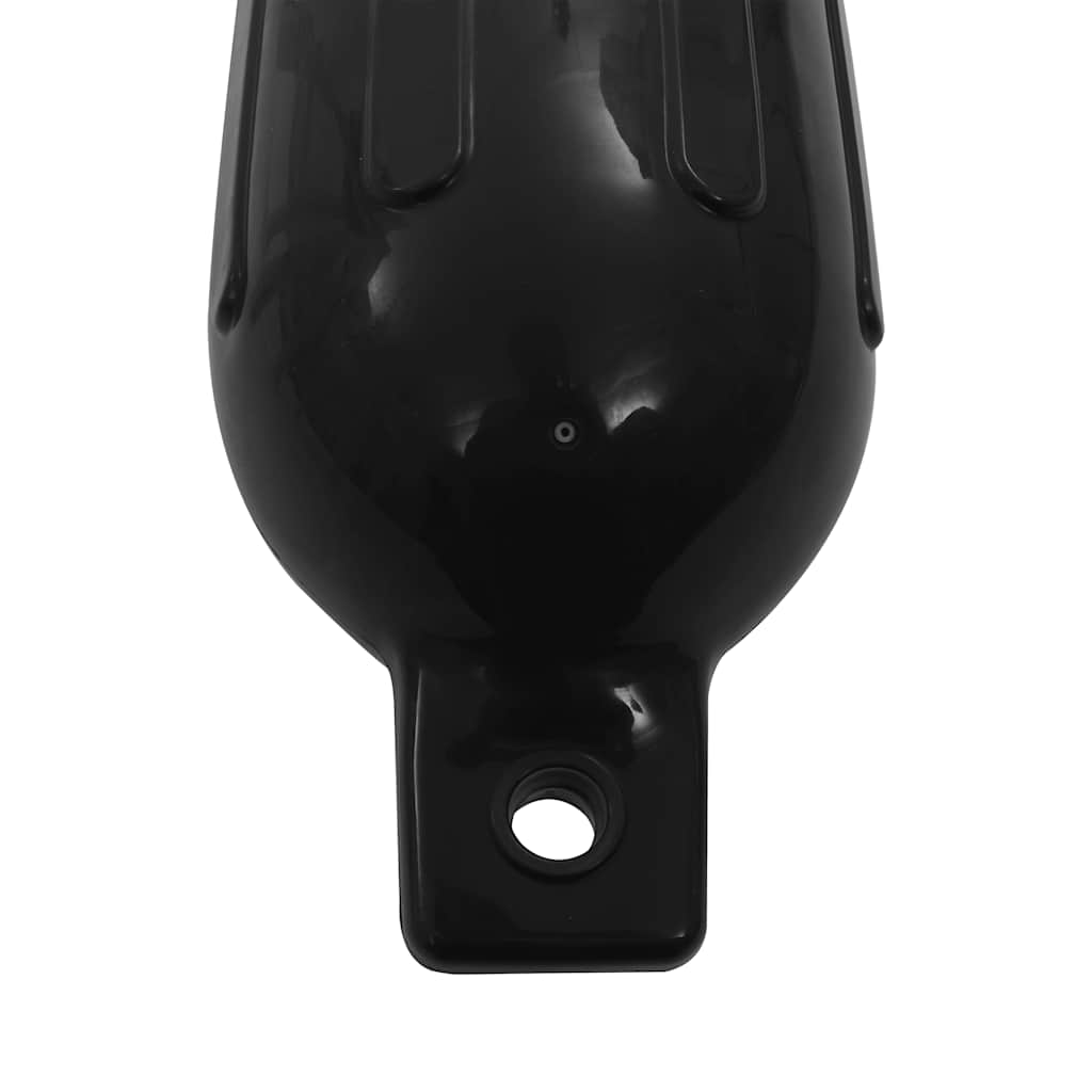 vidaXL Odbojnice do łodzi, 4 szt., czarne, 58,5x16,5 cm, PVC