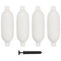vidaXL Odbojnice do łodzi, 4 szt., białe, 58,5x16,5 cm, PVC