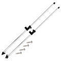 vidaXL Drążki podporowe do zadaszenia Bimini, 2 szt., aluminium