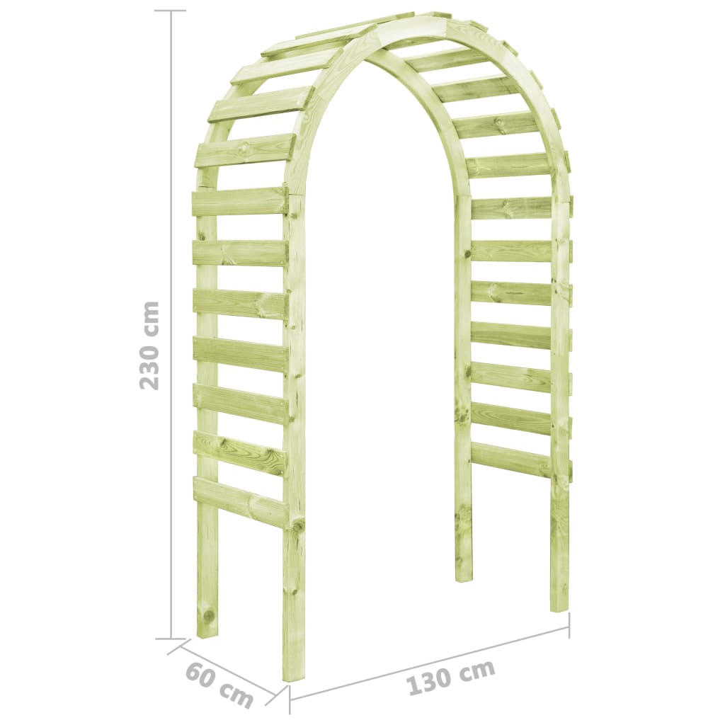 vidaXL Pergola ogrodowa z ławką, 130x60x230 cm, impregnowana sosna