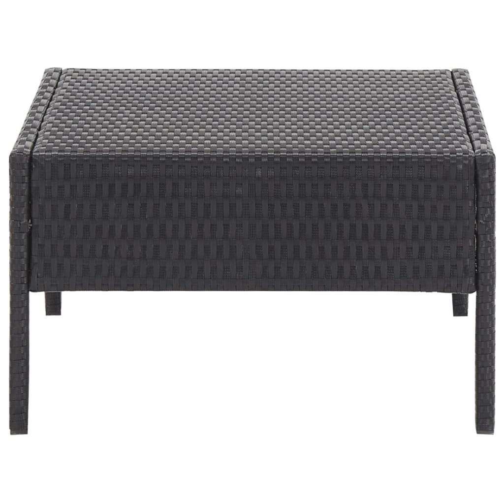 vidaXL 5-częściowa sofa ogrodowa z poduszkami, rattan PE, czarna