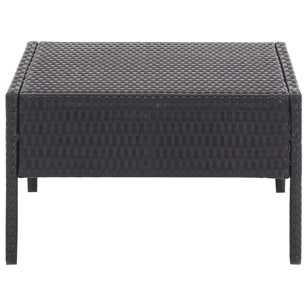 vidaXL 5-cz. zestaw wypoczynkowy do ogrodu, rattan PE, czarny