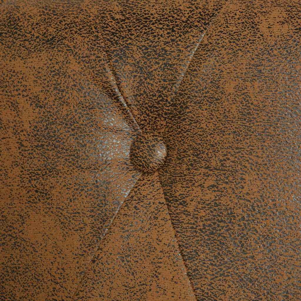 Sofa Chesterfield 3-osobowa vidaXL Brązowa Skóra Syntetyczna