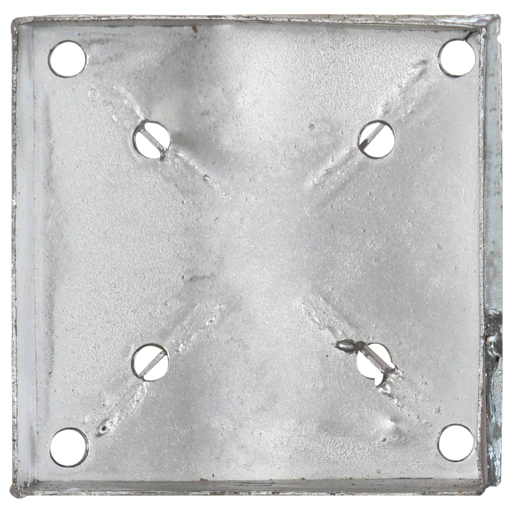 vidaXL Kołki gruntowe, 6 szt., srebrne, 14x14x91 cm, stal
