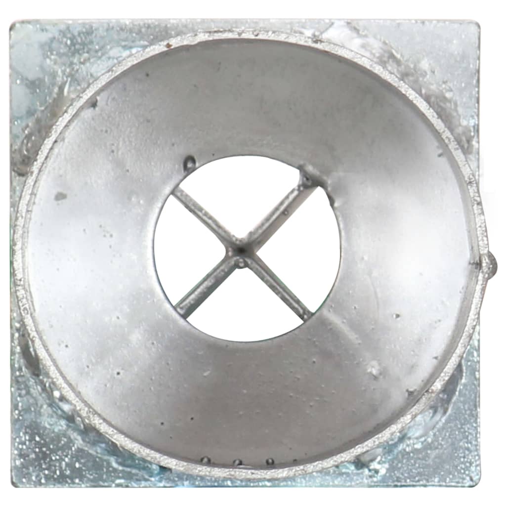 vidaXL Kołki gruntowe, 6 szt., srebrne, 8x61 cm, stal galwanizowana