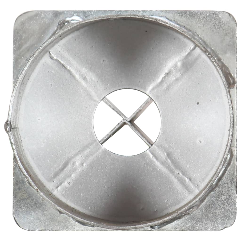 vidaXL Kołki gruntowe, 2 szt., srebrne, 12 x 91 cm, stal galwanizowana